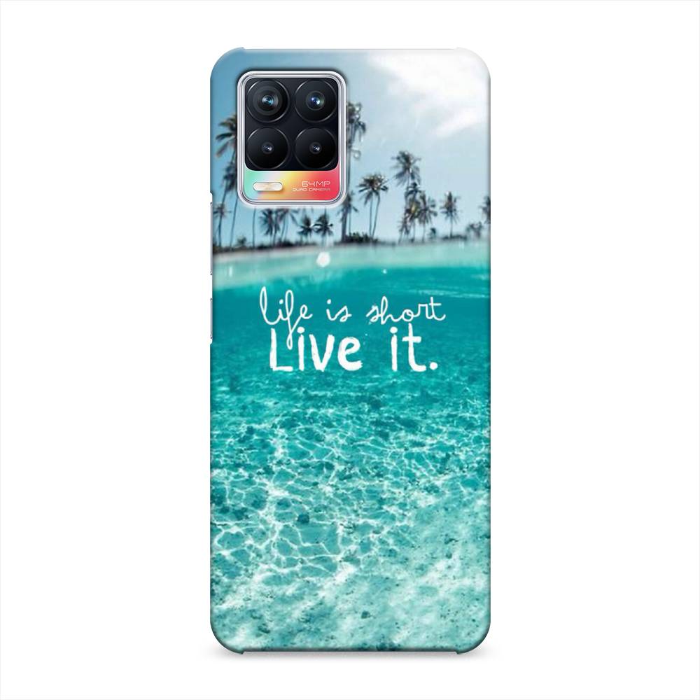

Пластиковый чехол "Live it" на Realme 8, 255420-5