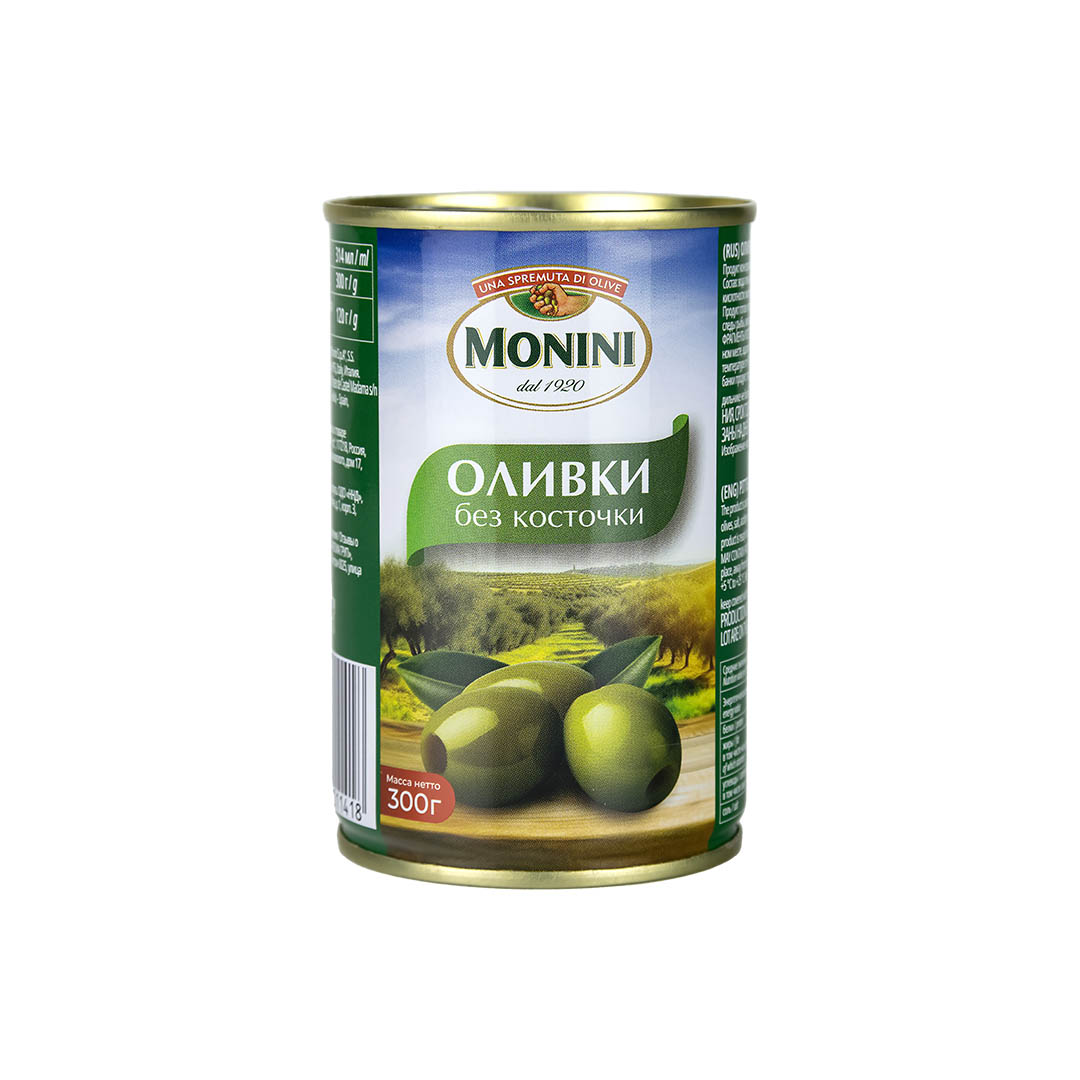 Оливки Monini зеленые без косточки 300 г