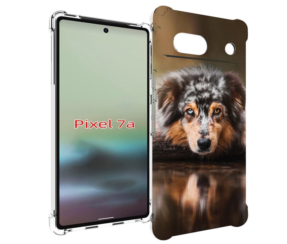 

Чехол MyPads австралийская овчарка для Google Pixel 7A, Tocco