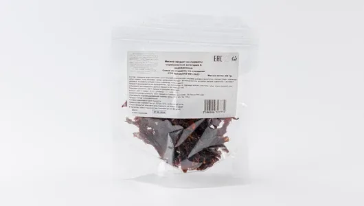 

Снеки Вкусвилл из говядины сырокопченые со специями 50 г