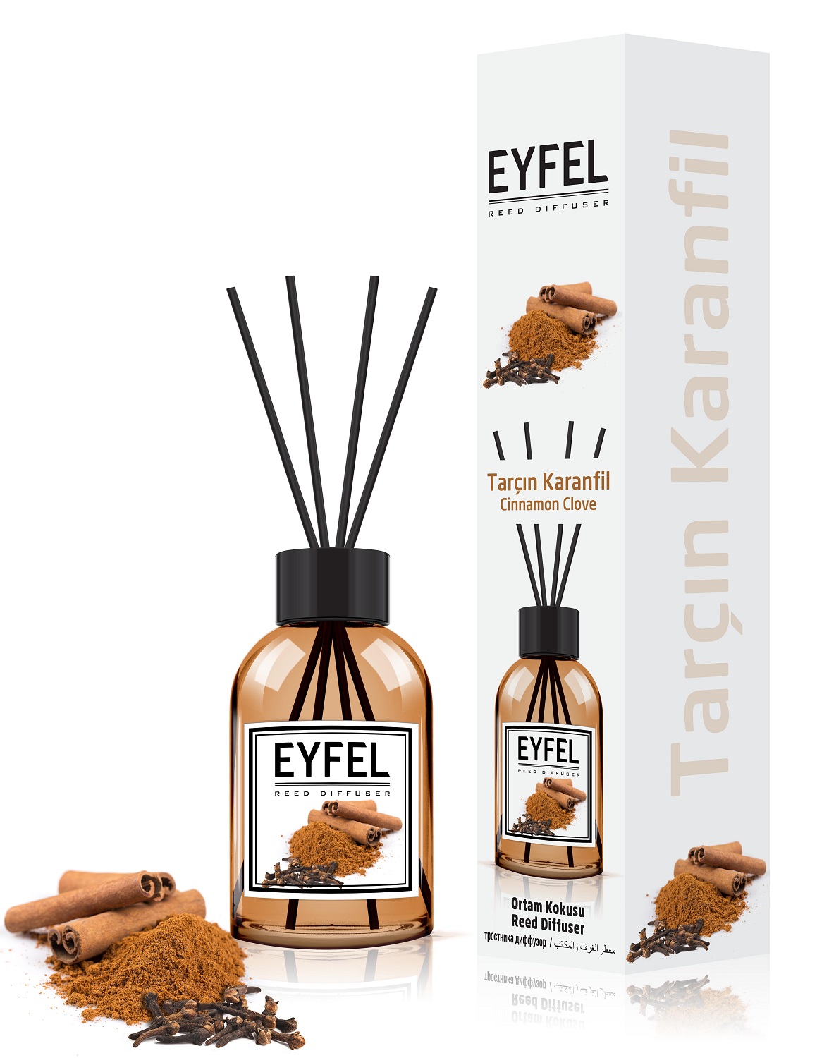 фото Аромадиффузор диффузор ароматический eyfel cinnamon clove (корица и гвоздика) 110 мл