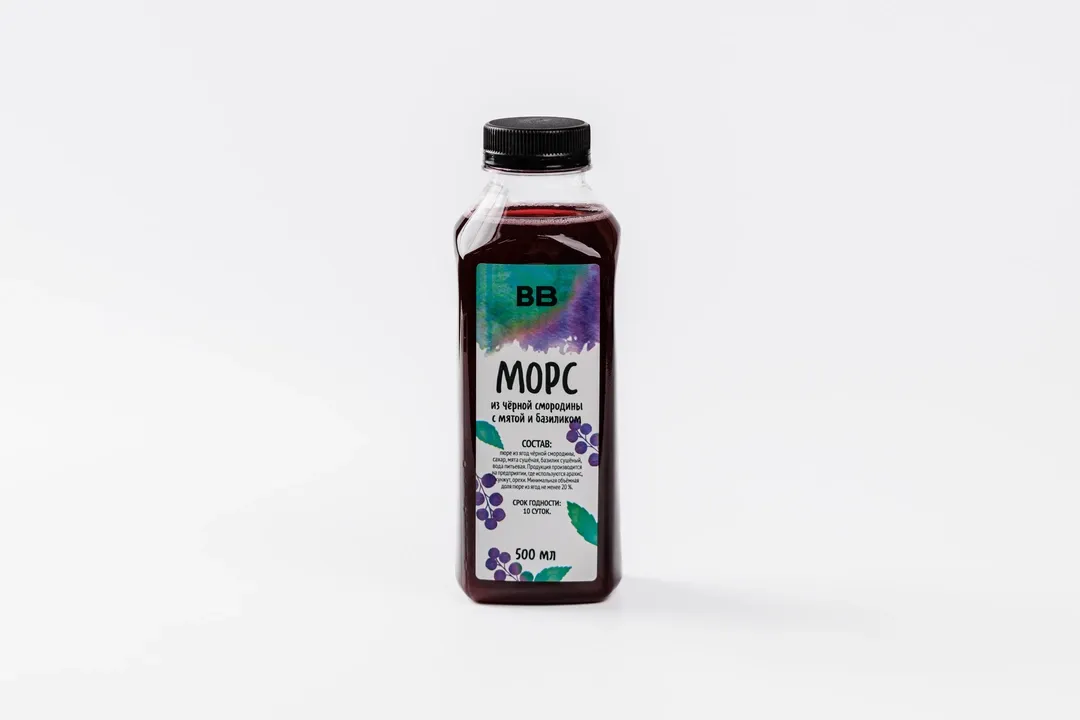 

Морс ВкусВилл черная смородина с мятой и базиликом 500 мл