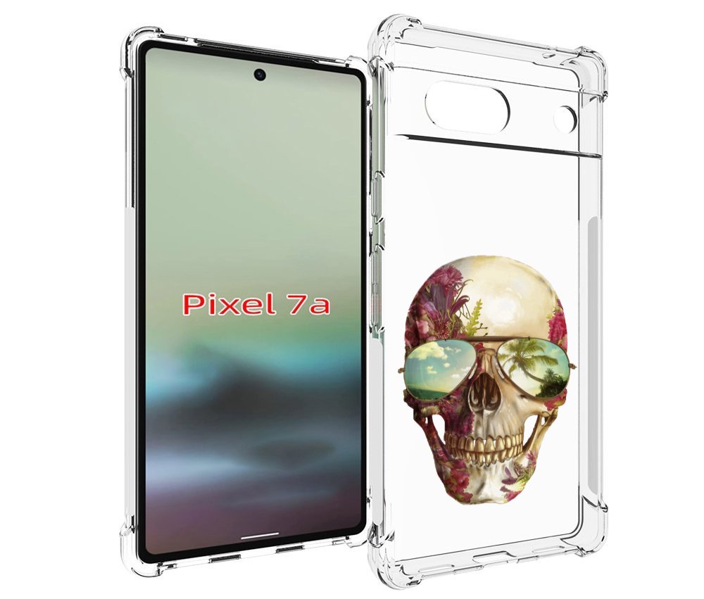 

Чехол MyPads Череп с очками для Google Pixel 7A, Tocco