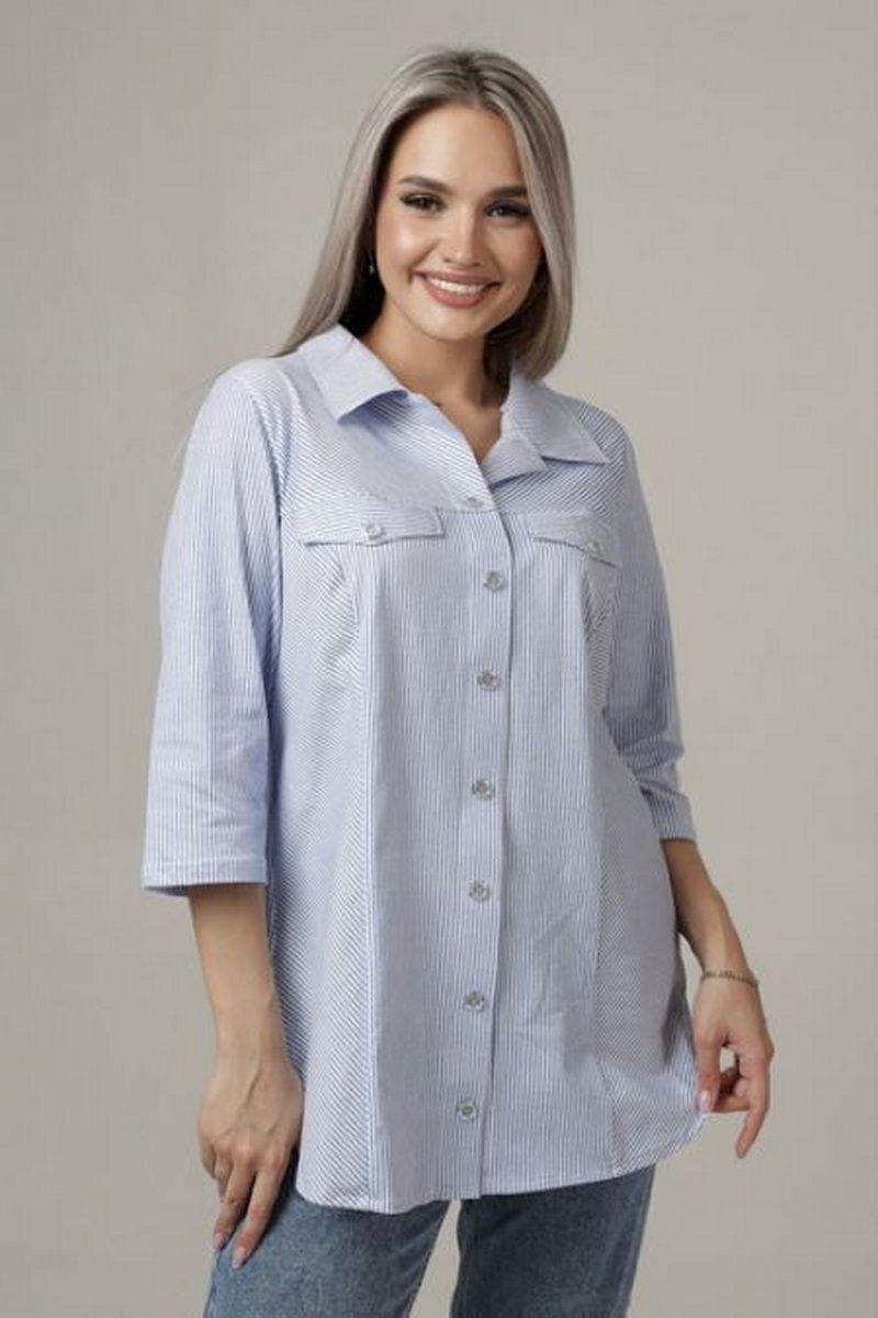 

Рубашка женская Elenatex Бж-67 белая 52 RU, Белый, Бж-67