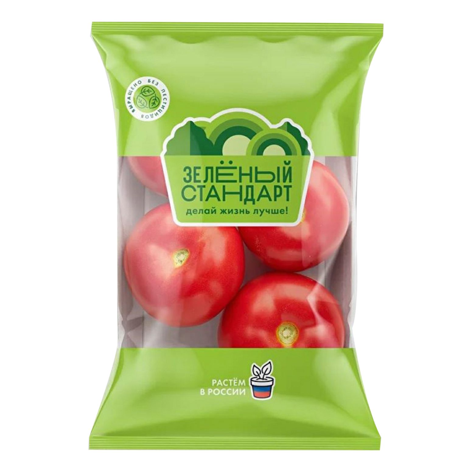 Помидоры круглые Зеленый стандарт красные 600 г