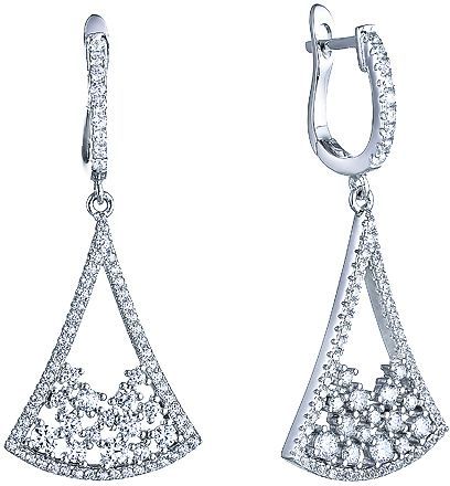 

Серьги из серебра Джей Ви SE32885A2, фианит, SE32885A2