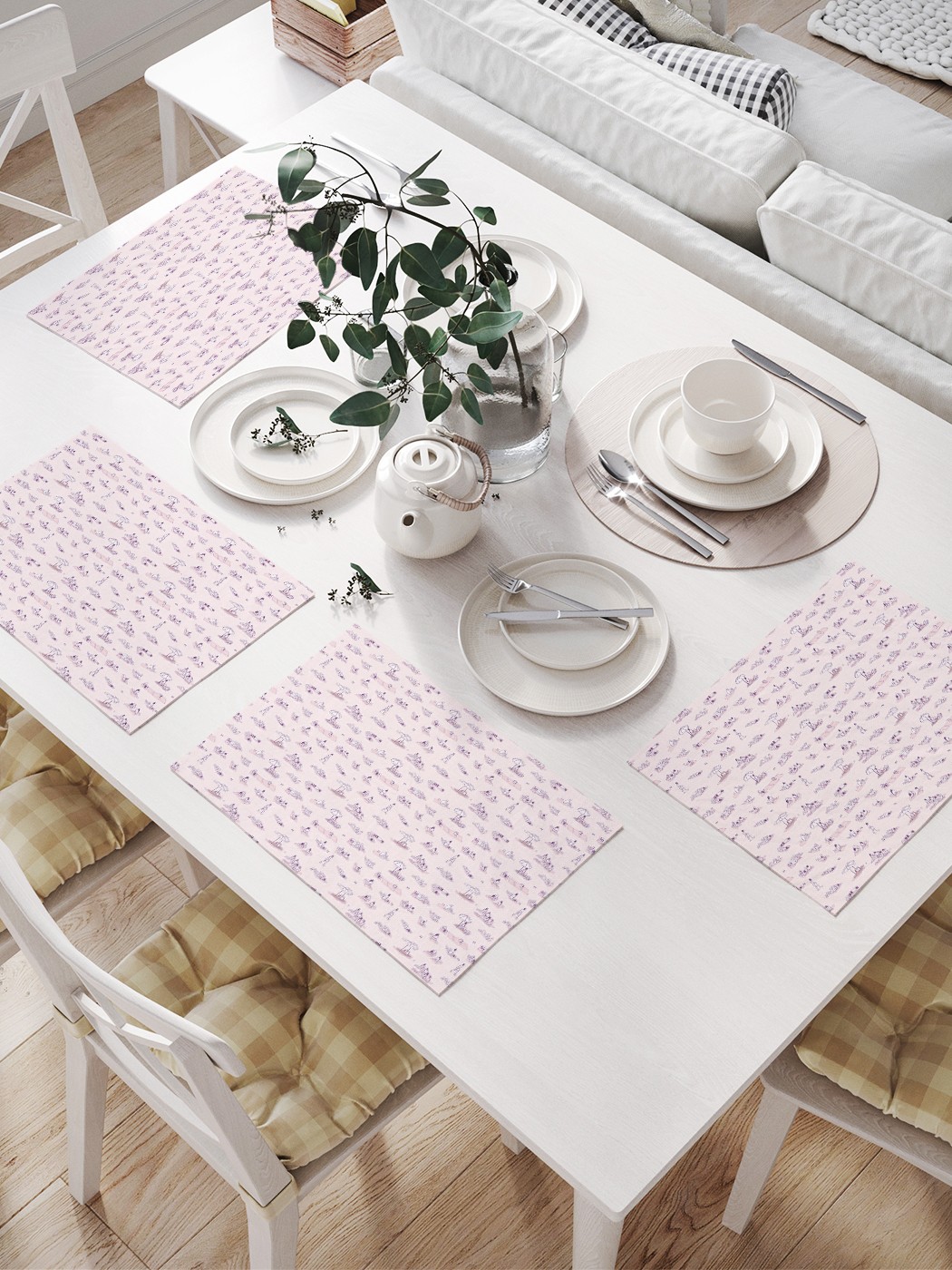 

Комплект салфеток JoyArty "Пляжные отдыхающие" для сервировки стола (32х46 см, 4 шт.), Пляжные отдыхающие