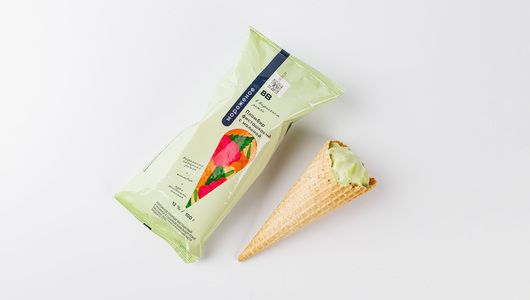 

Мороженое пломбир ВкусВилл фисташковый с малиной БЗМЖ 100 г