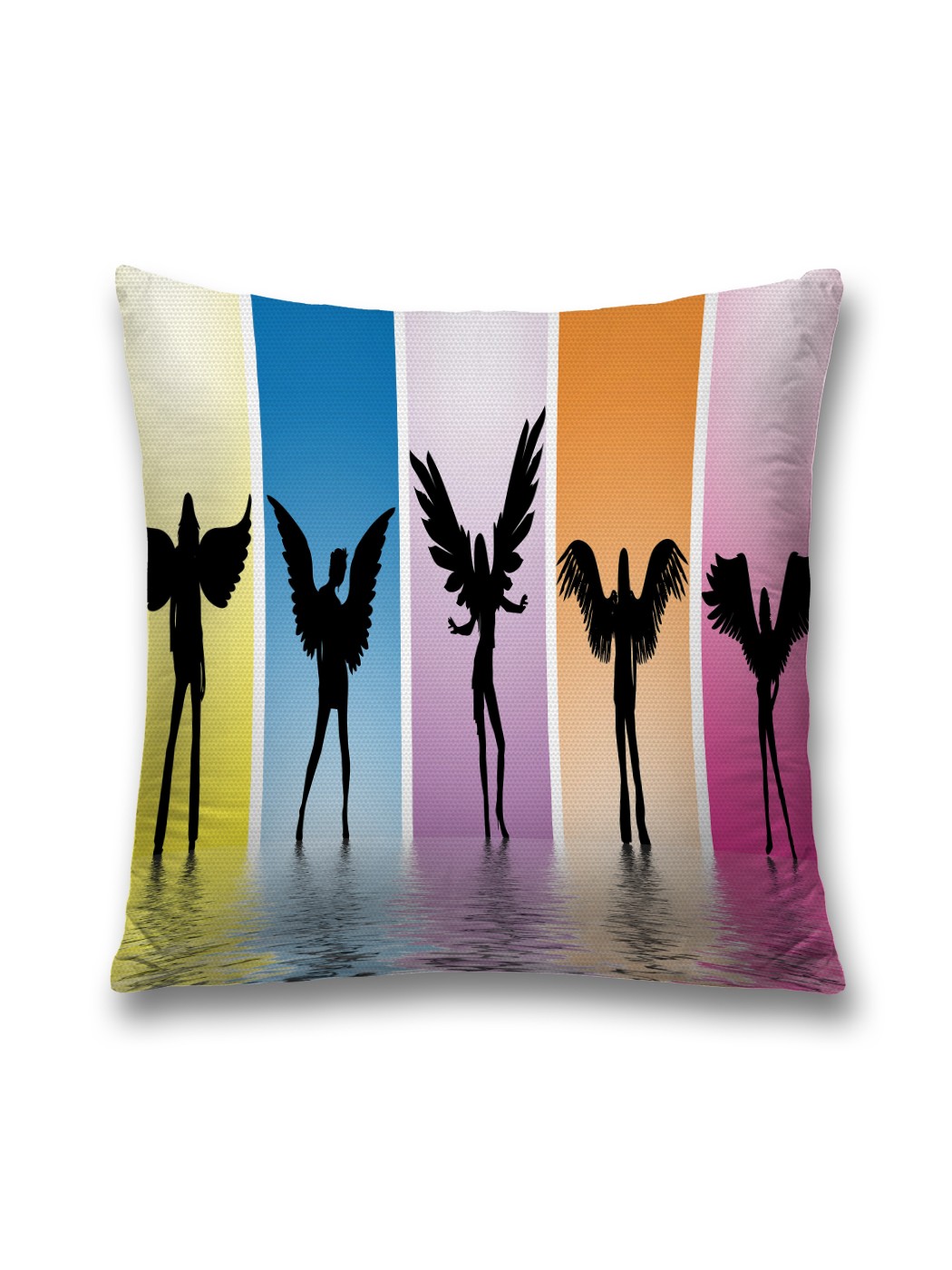 

Наволочка декоративная JoyArty "Радужные ангелы" на молнии, 45x45 см