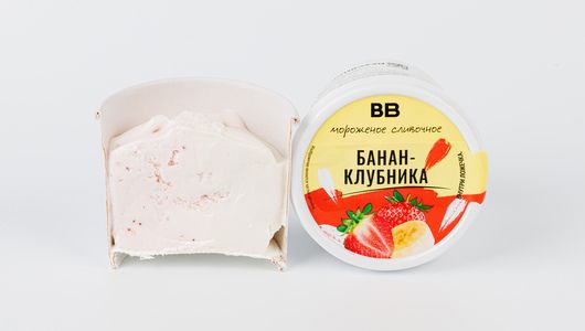 

Мороженое сливочное ВкусВилл банан-клубника БЗМЖ 75 г