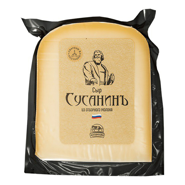 

Сыр полутвердый Боговарово Сусанинъ кусок 50% 245 г