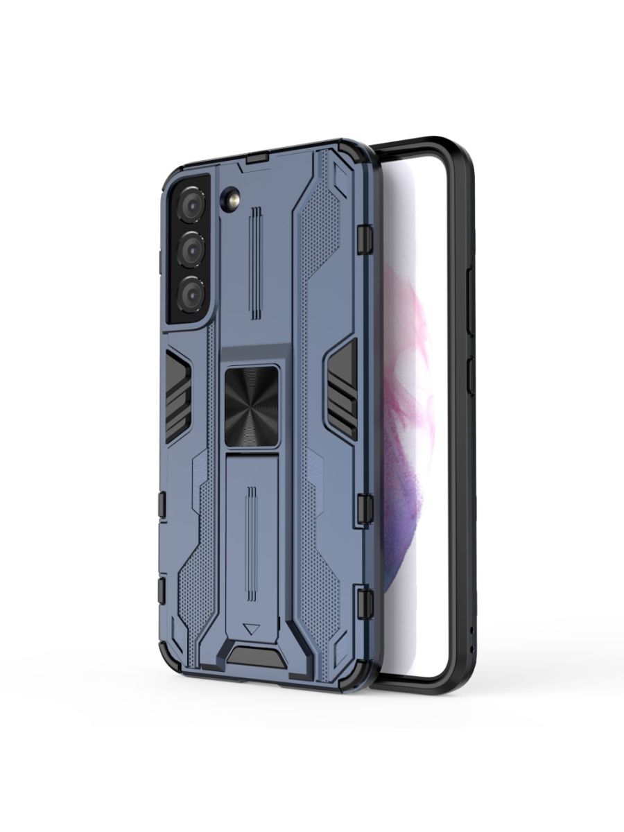 

Brodef Sonic Противоударный с подставкой чехол для Samsung Galaxy S22 Plus/S22+ Синий