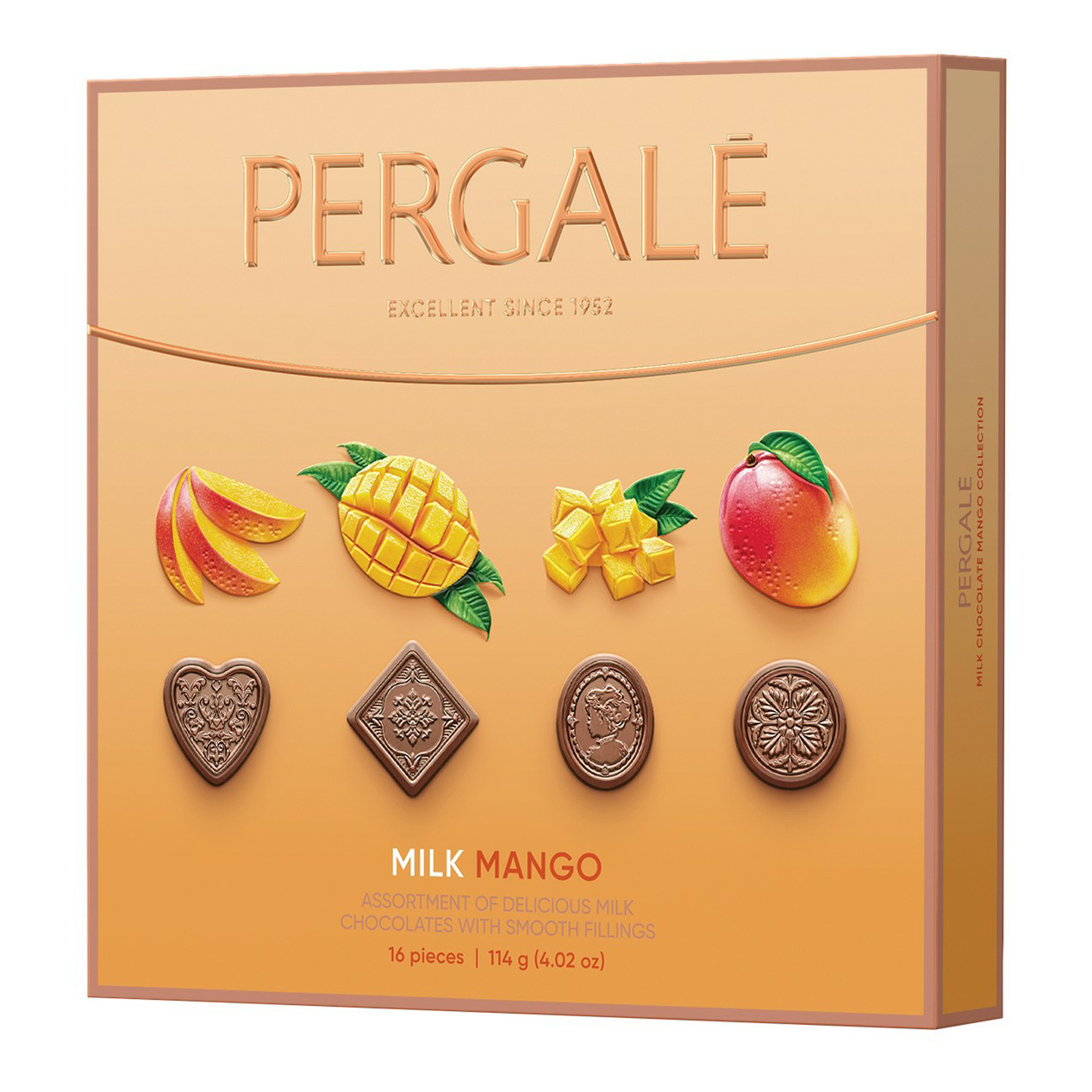 Набор конфет Pergale Milk Mango Манго коллекция в молочном шоколаде 114 г