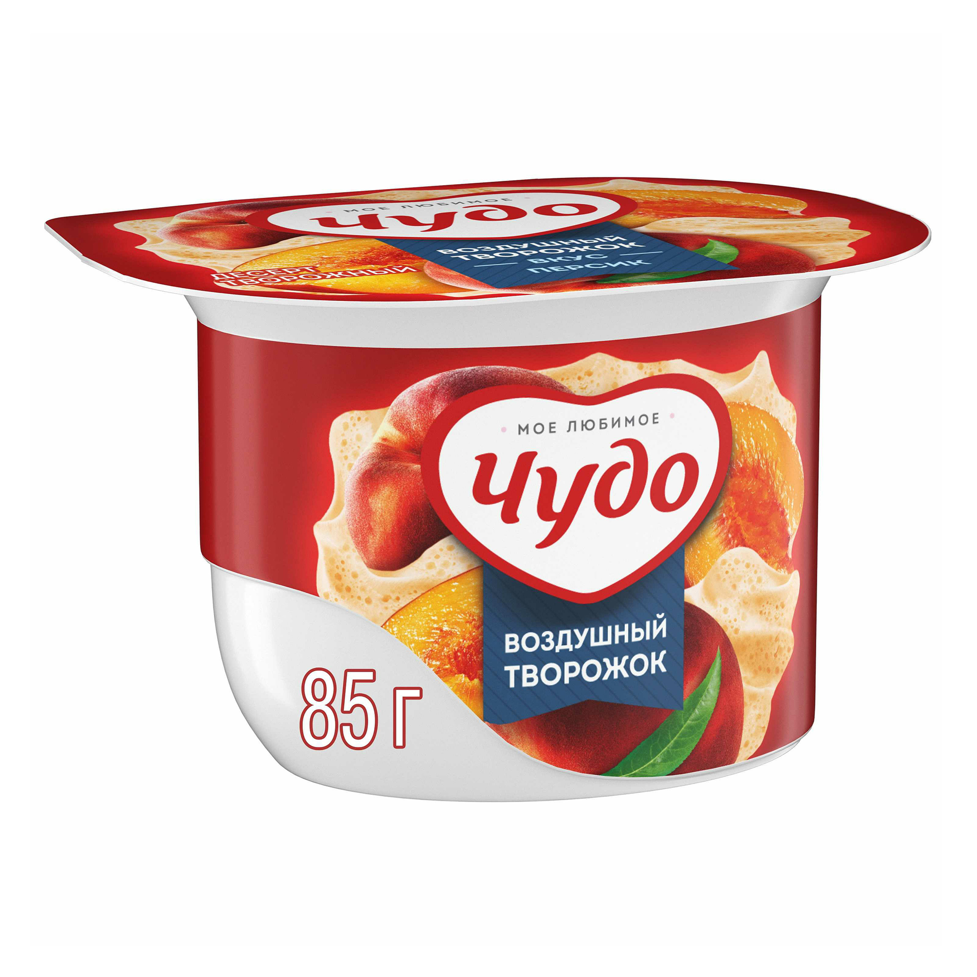 

Творожок воздушный Чудо Персик 5,8% 85 г