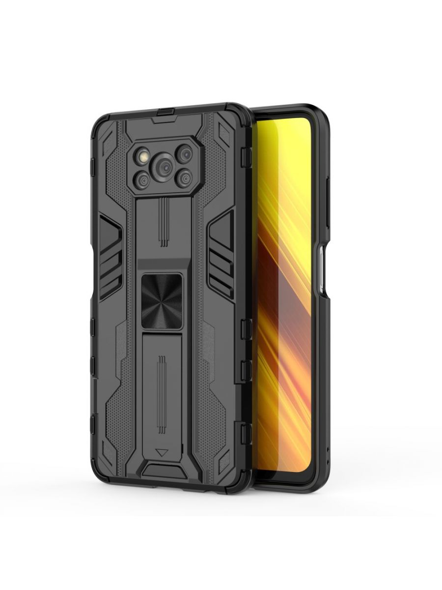 

Brodef Sonic Противоударный с подставкой чехол для Poco X3 Nfc Черный