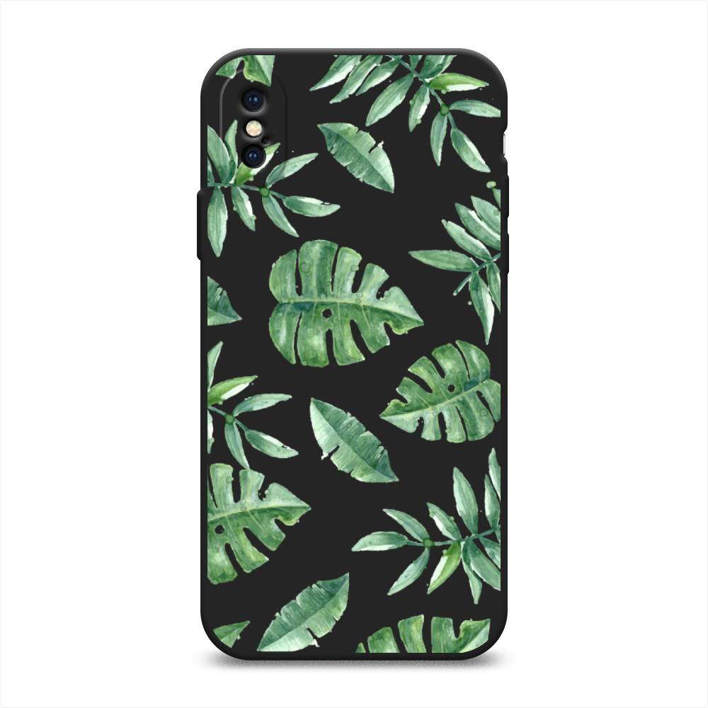 

Чехол Awog на Apple iPhone XS (10S) / Айфон XS (10S) "Нарисованные пальмовые листья", Разноцветный, 11852-1