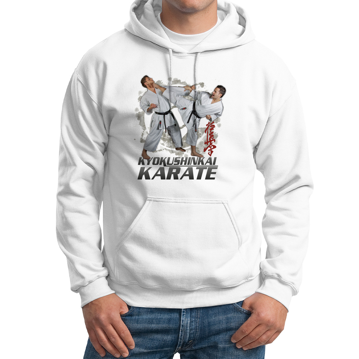 

Худи унисекс CoolPodarok Kyokushinkai karate Карате кёкусинкай белое 42 RU, Белый, 42M02579