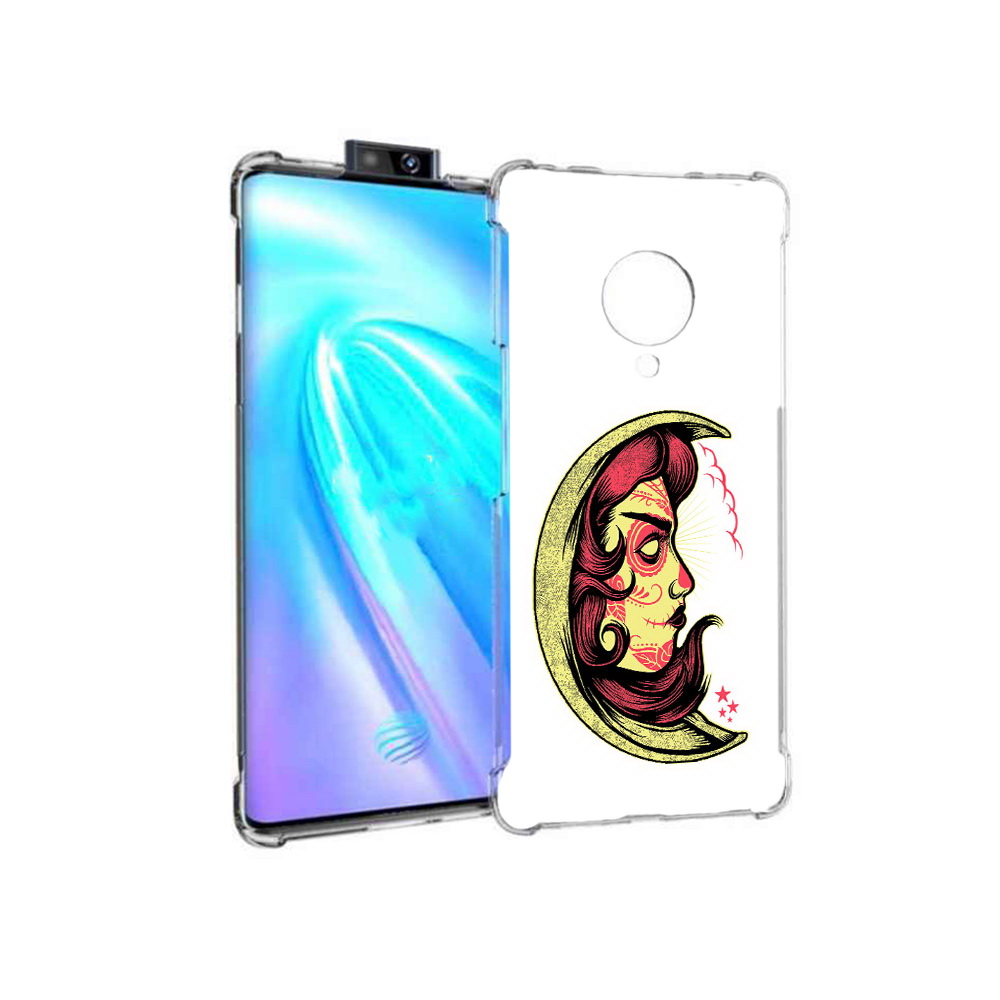 

Чехол MyPads Tocco для Vivo NEX 3 желтый полумесяц с лицом девушки (PT136035.381.346), Прозрачный, Tocco