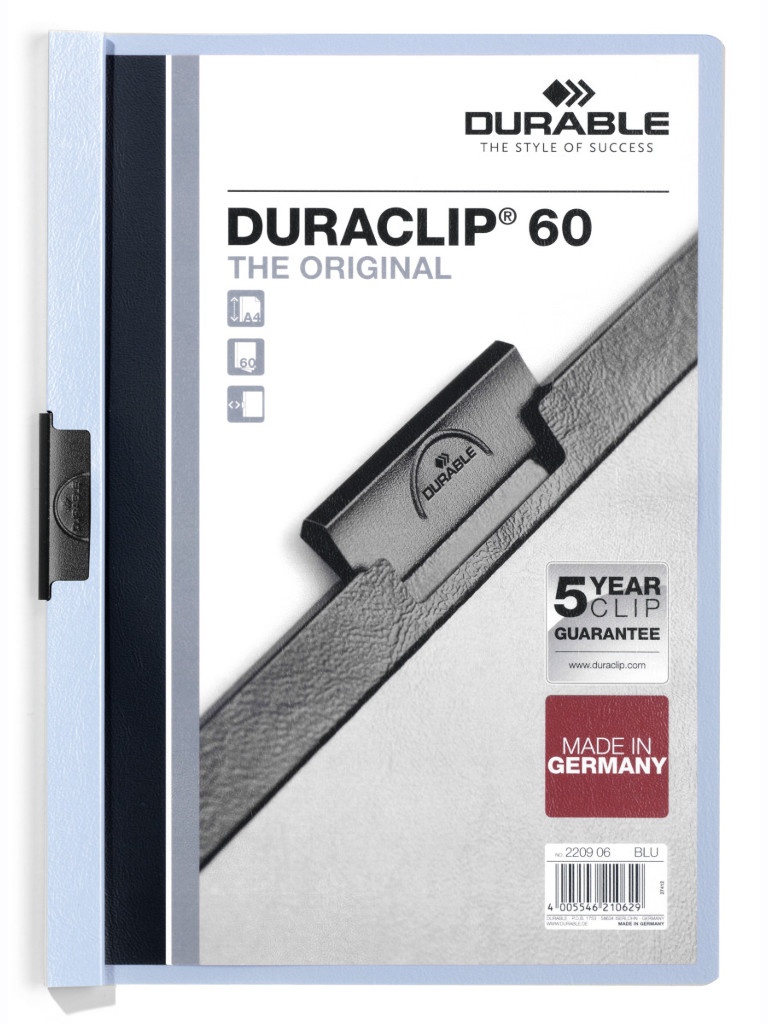

Папка Durable Duraclip A4 Blue 2209-06, 2209-06