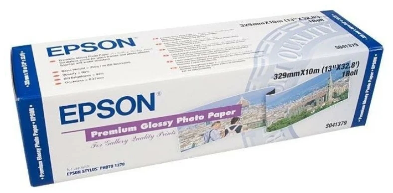 

Фотобумага Epson C13S041379 Premium glossy photo paper 329mmX10m 1 рулон
