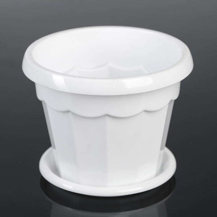 

Цветочный горшок Доляна Эрика 1345252 0,7 л белый 1 шт., Эрика