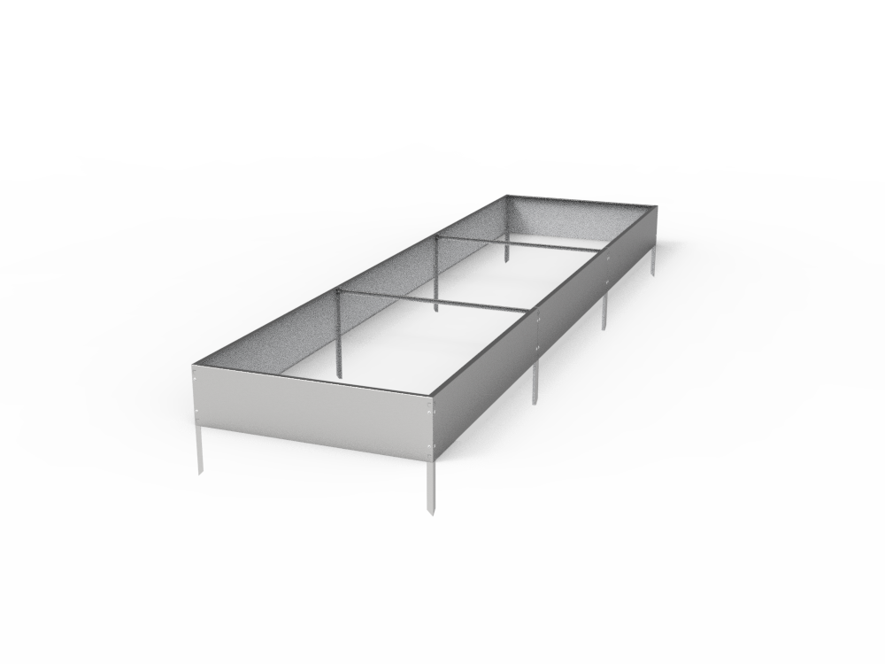 Грядки оцинкованные СажайУрожай 3х0,8м Высота 20 см оцинкованная