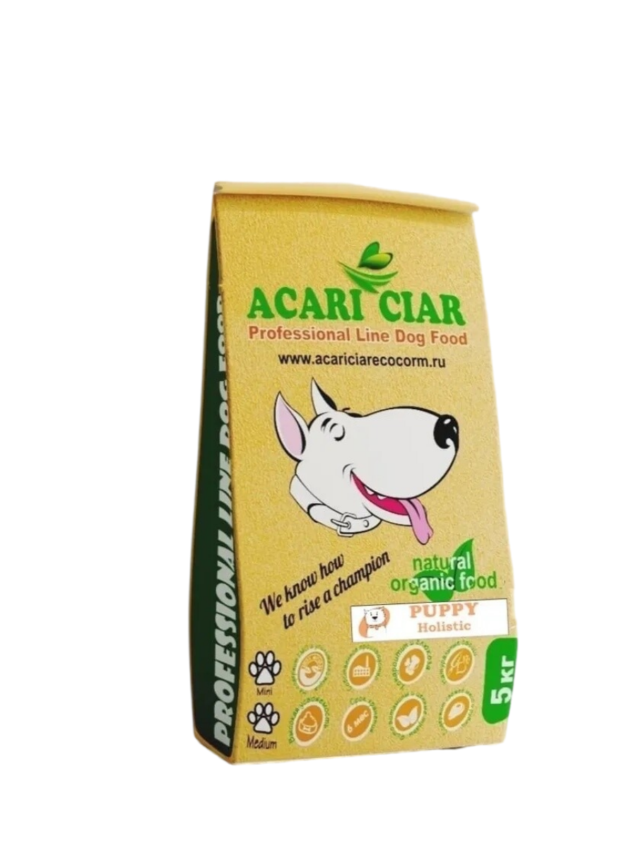 Сухой корм для щенков Acari Ciar PUPPY, Holistic, средние гранулы, 5 кг