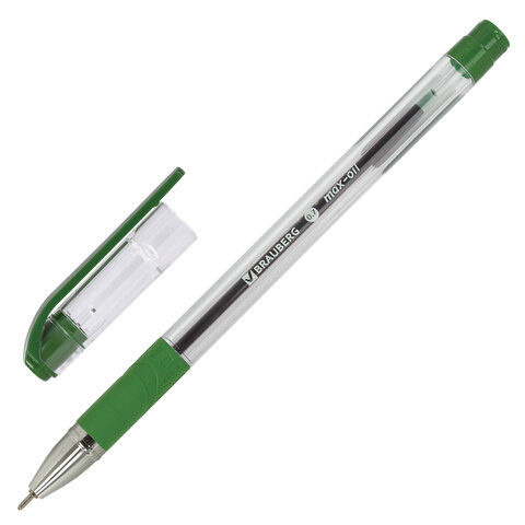 

Ручка шариковая Brauberg Max-Oil 142144, зеленая, 0,7 мм, 1 шт.