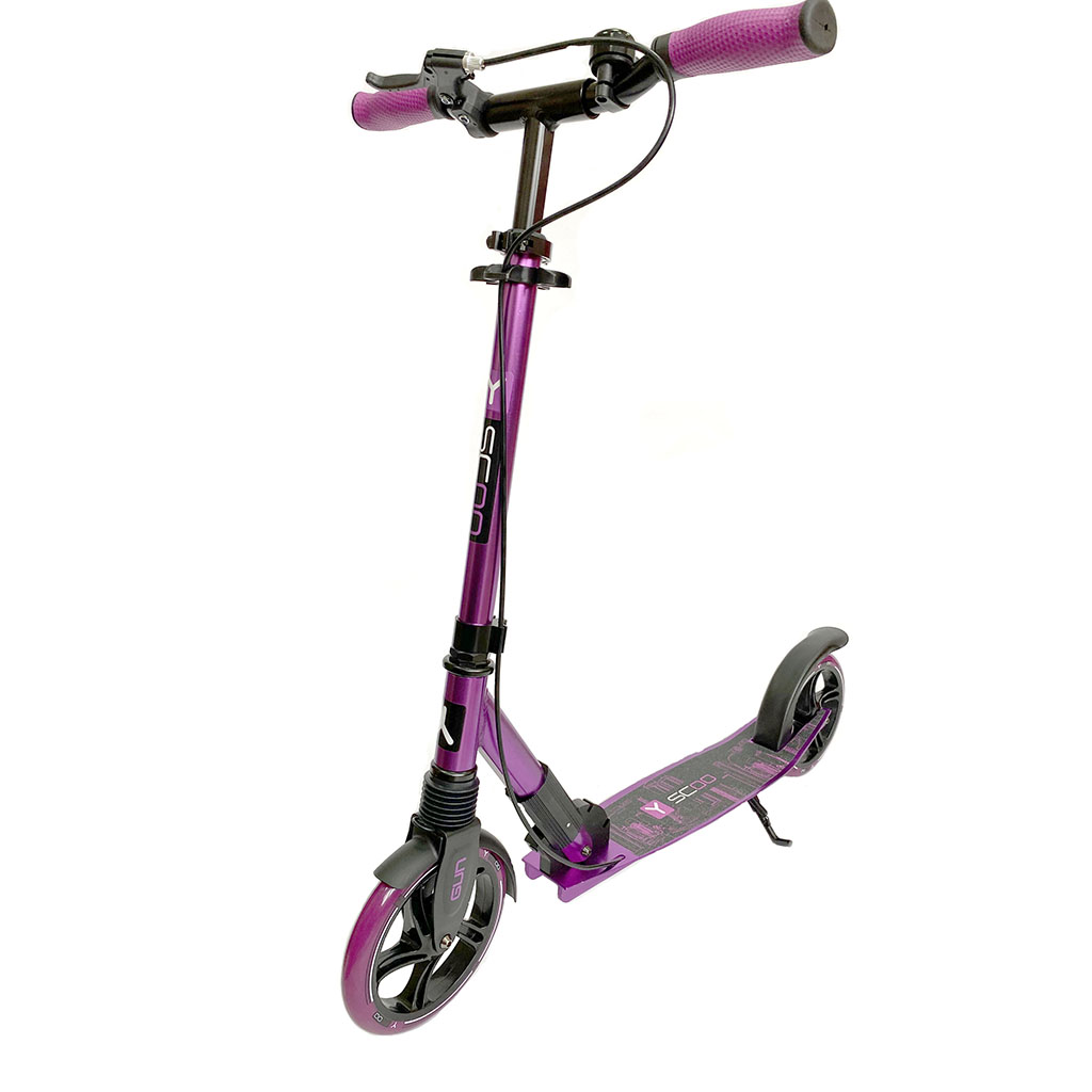 

Самокат Y-SCOO RT 205 GUN с ручным тормозом Neochrome fuchsia, 7668