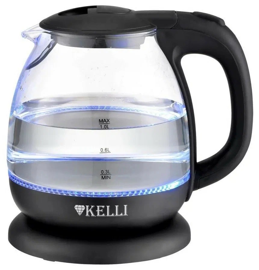 Чайник электрический KELLI 3523 1 л черный чайник kelli kl 4476 2 5l
