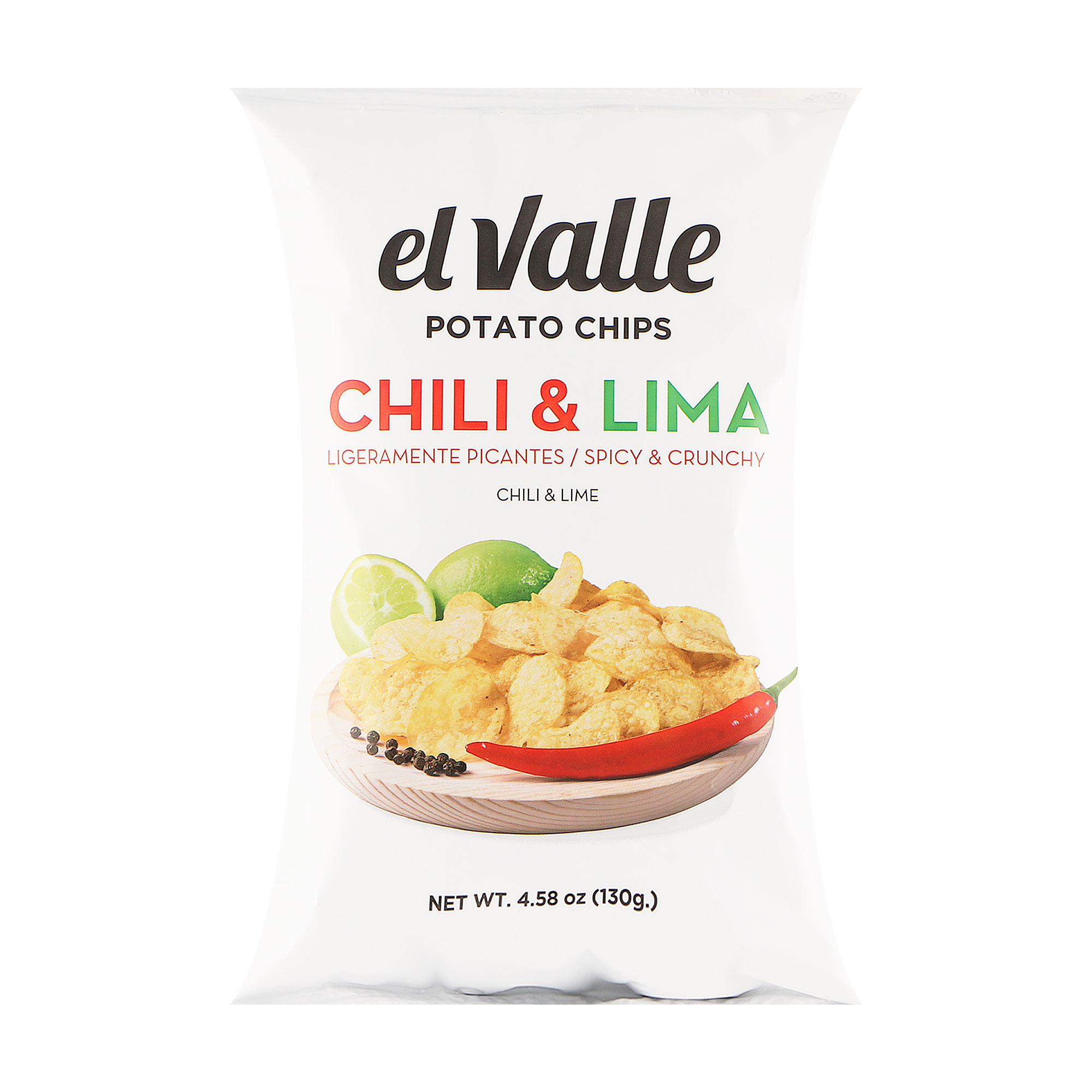

Чипсы El Valle со вкусом чили и лайма, 130 г