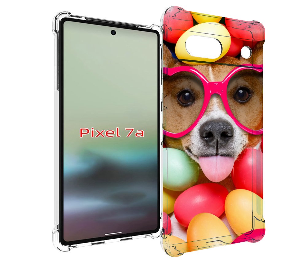 

Чехол MyPads Собака-в-яйцах для Google Pixel 7A, Tocco