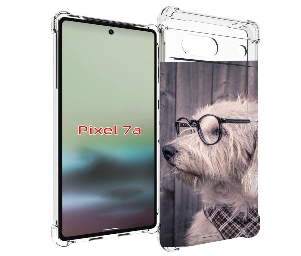 

Чехол MyPads Собака-в-очках для Google Pixel 7A, Tocco