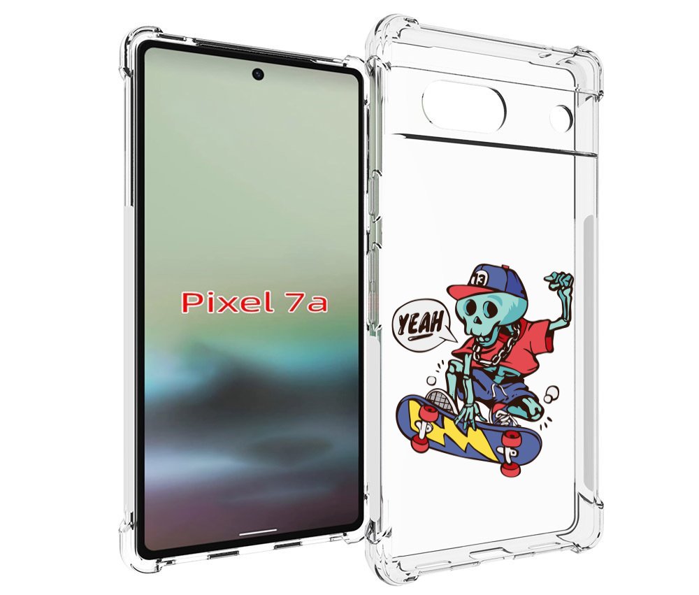 

Чехол MyPads Скелет-на-скейте для Google Pixel 7A, Tocco