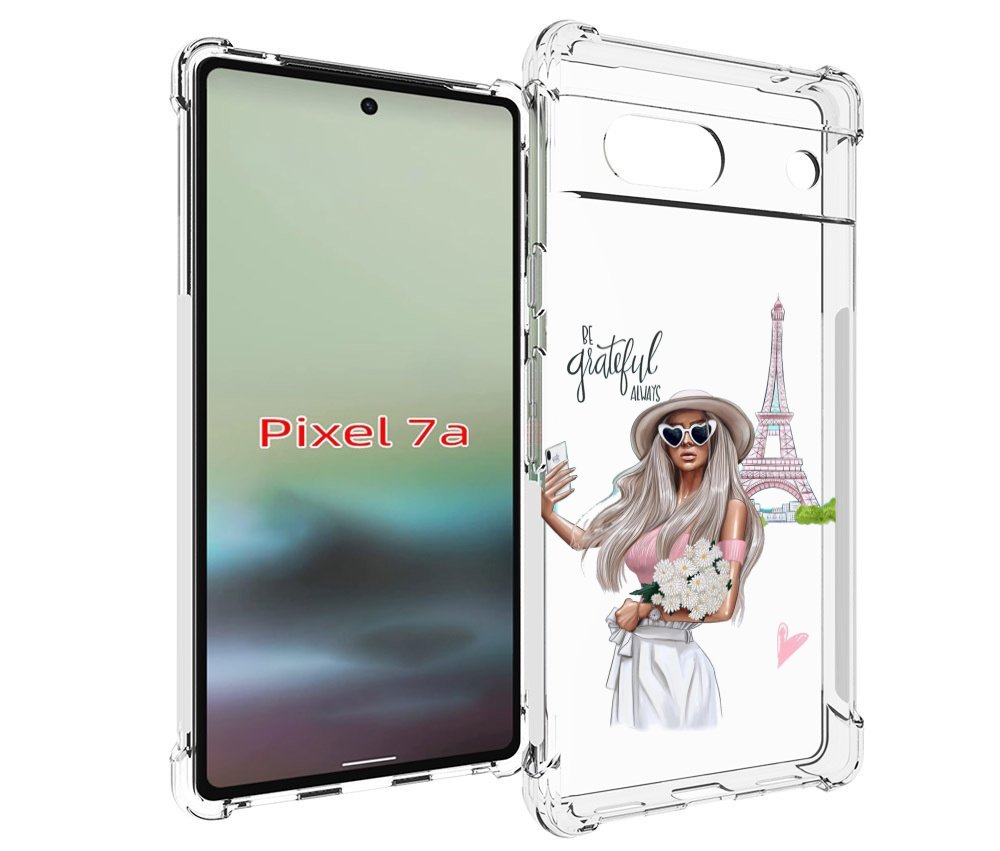 

Чехол MyPads Селфи-в-Париже женский для Google Pixel 7A, Tocco