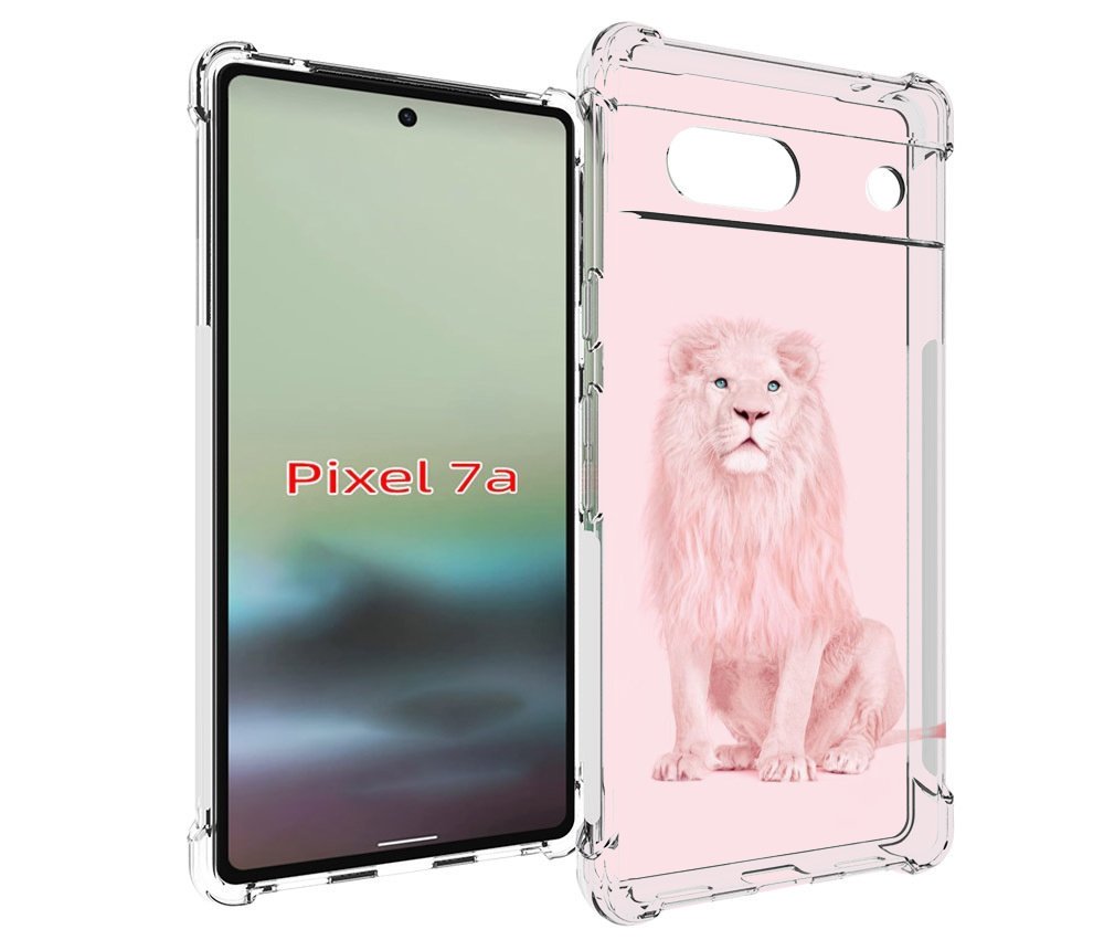 

Чехол MyPads Розовый-лев для Google Pixel 7A, Tocco