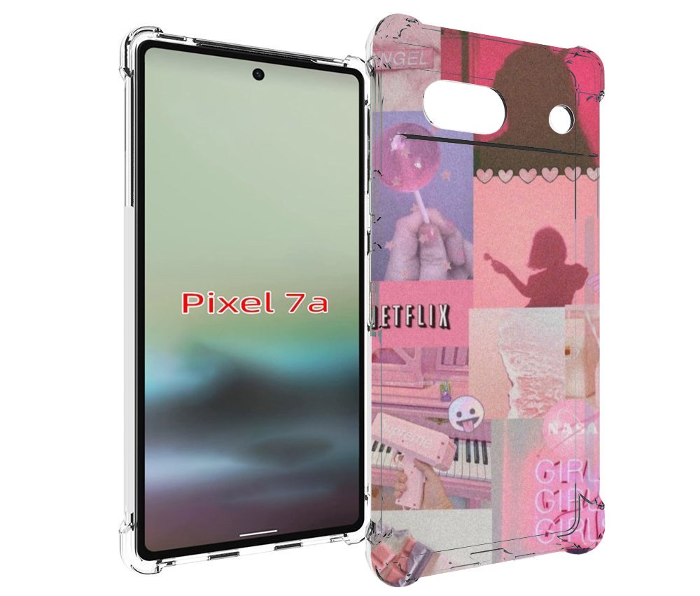 

Чехол MyPads Розовый-вайб для Google Pixel 7A, Tocco
