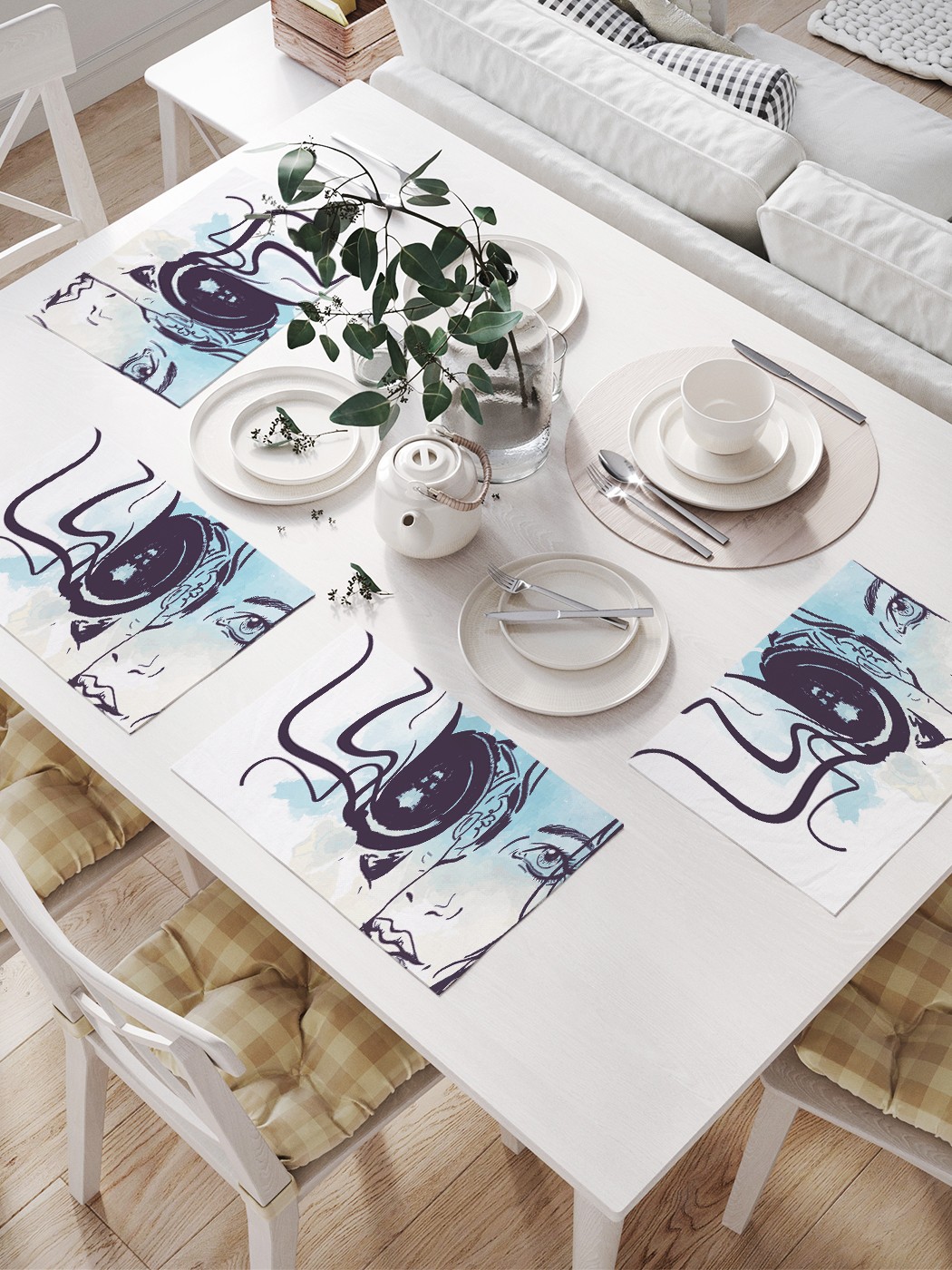 

Комплект салфеток JoyArty "Журналистка с объективом" для сервировки стола (32х46 см, 4 шт), Журналистка с объективом