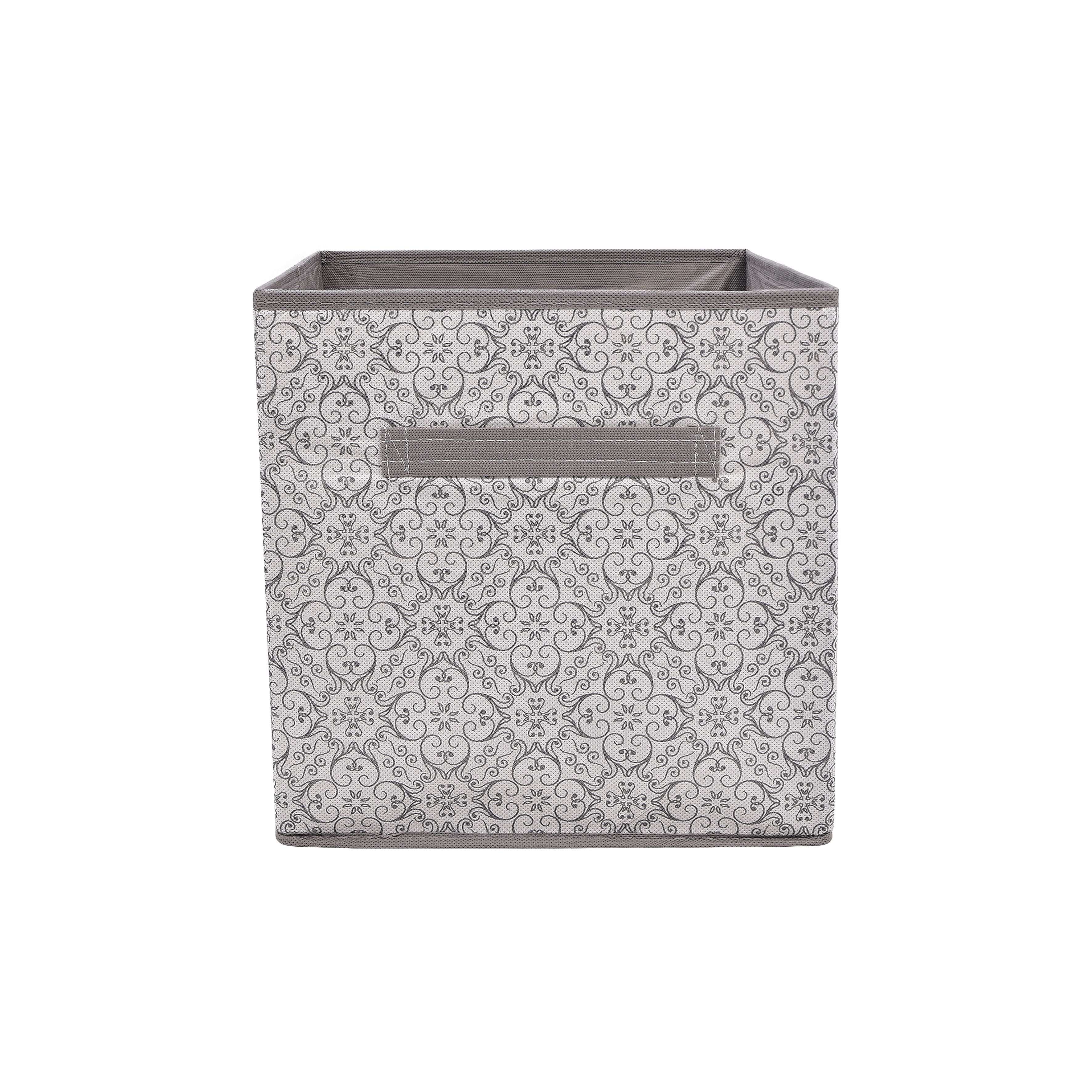 

Короб Butler 005.17 раскладной, с ручкой, 31x31x31 см, серый с узором, 005.17