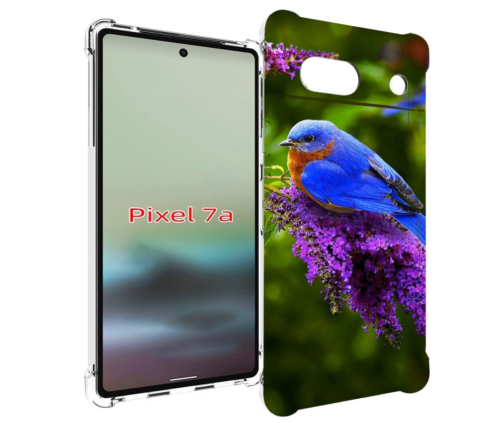 

Чехол MyPads Птица-сиреневая для Google Pixel 7A, Tocco