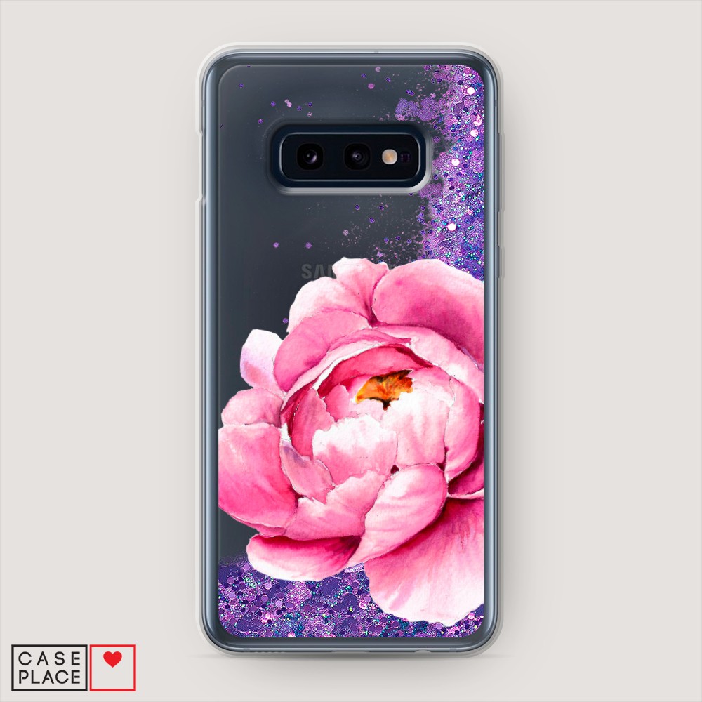 

Жидкий чехол с блестками "Прекрасный пион" на Samsung Galaxy S10E