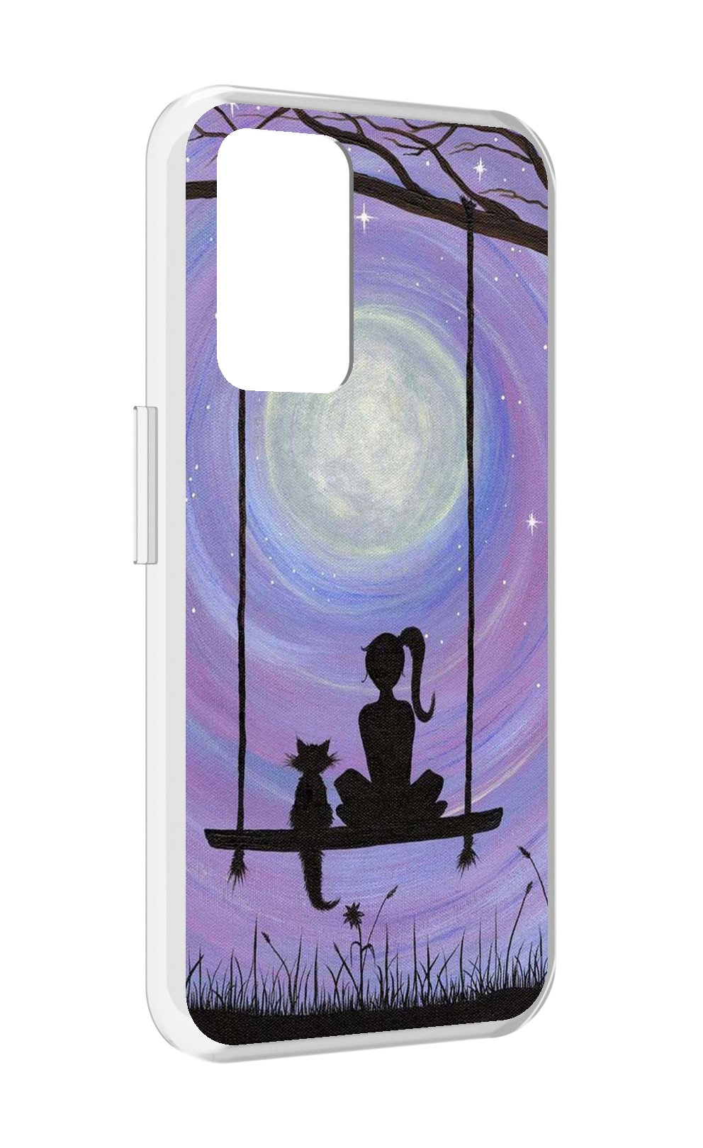 

Чехол MyPads девушка с котом на качеле женский для Realme GT Neo3T, Прозрачный, Tocco