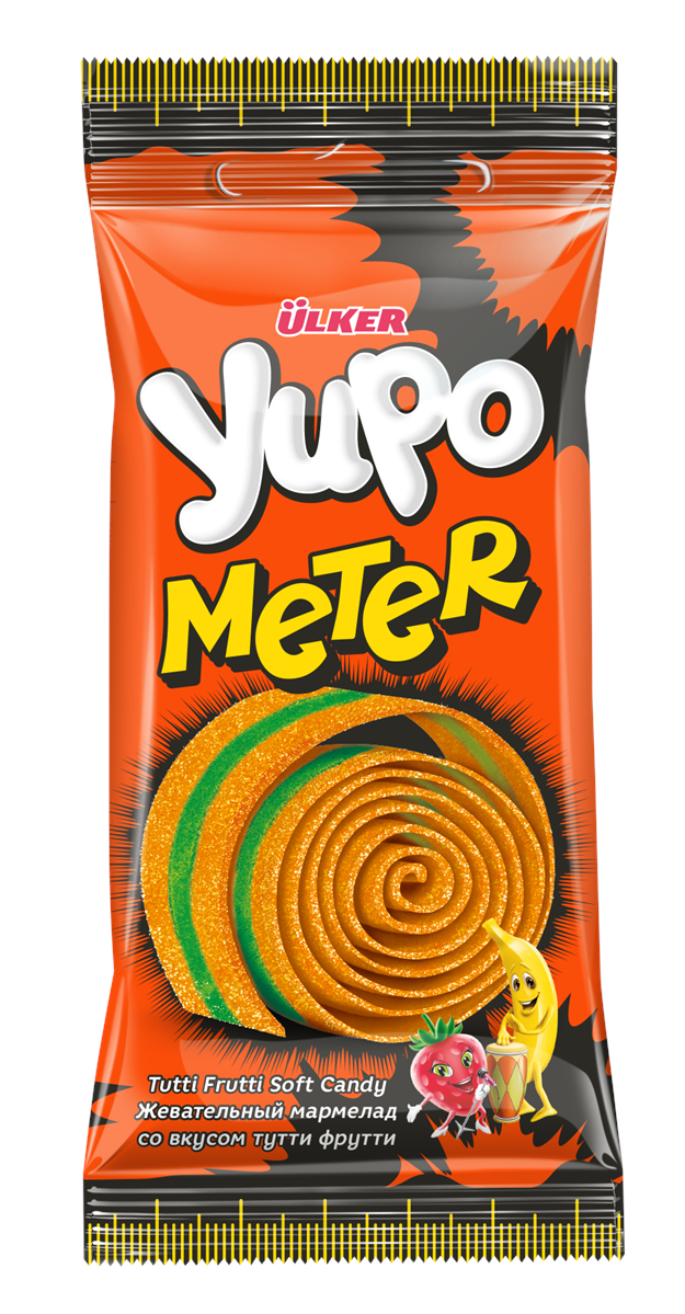 Мармелад жевательный ulker Yupo Meter со вкусом тутти фрутти, 50 г