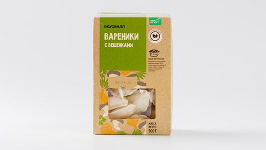 

Вареники ВкусВилл с вешенками 500 г