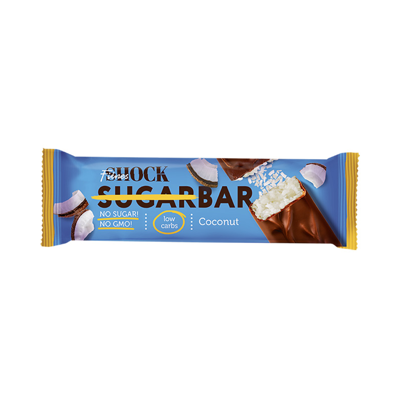 

FitnesSHOCK NO SUGAR BAR, 1 шт, вкус: кокос