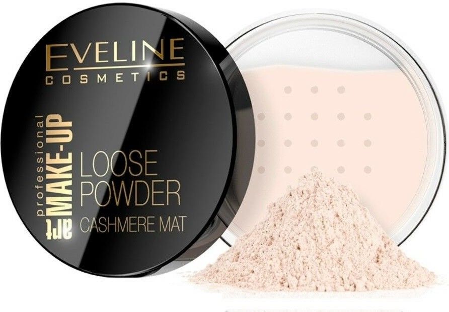 Матирующая рассыпчатая пудра для лица Loose Powder Eveline, №01 Transparent