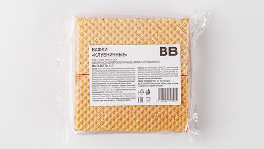 

Вафли ВкусВилл клубничные 165 г