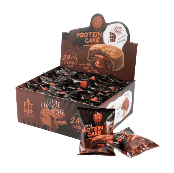 

Протеиновое печенье Fit Kit Extra Protein Cake шоколадный фондан, 70 г