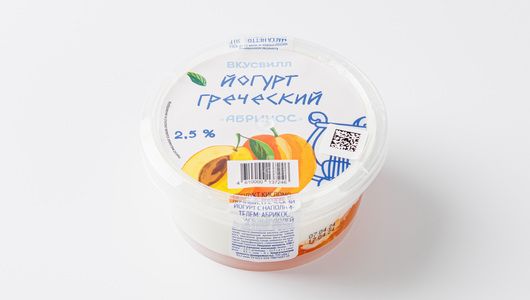 

Йогурт ВкусВилл греческий абрикос 2,5% 150 г