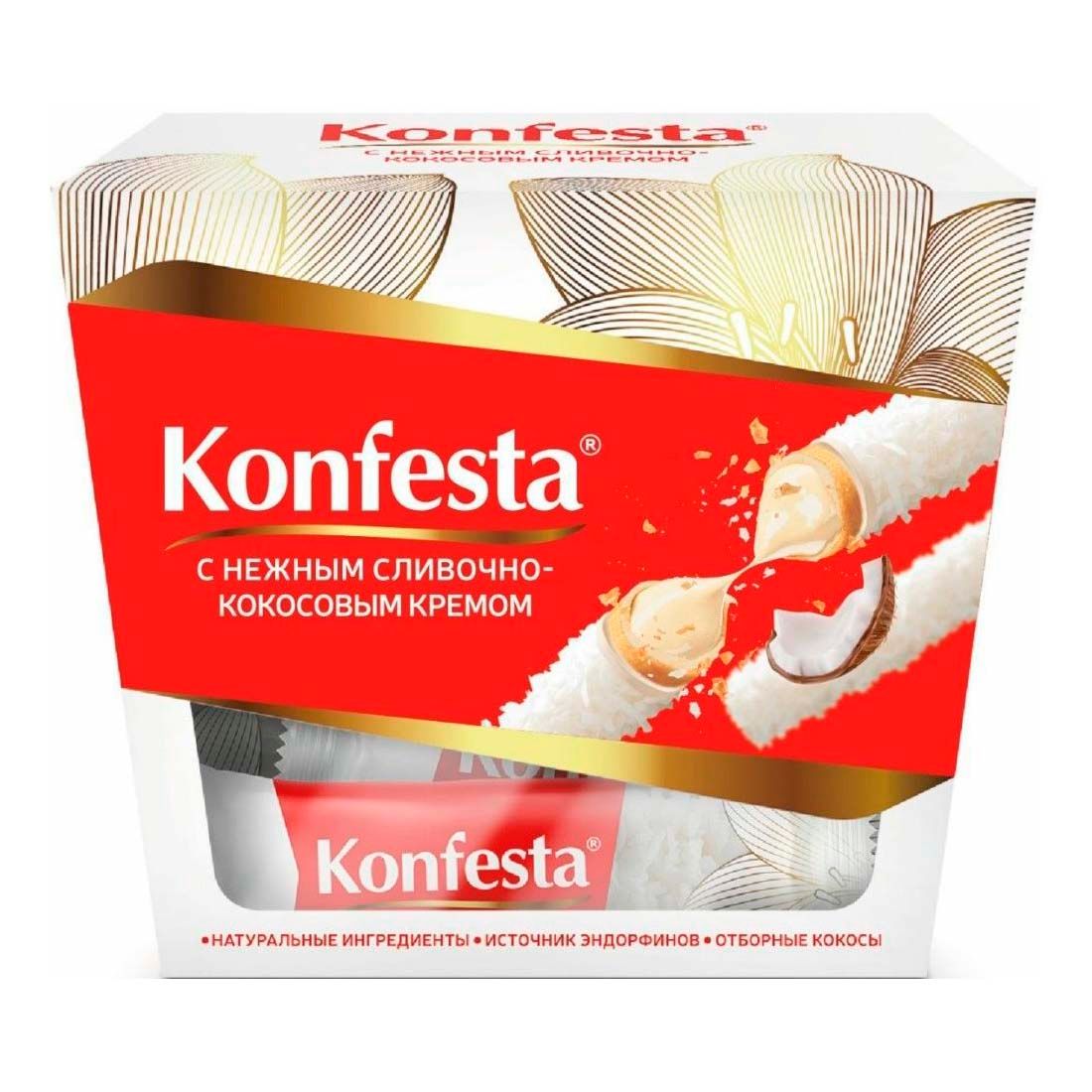 Конфеты глазированные Konfesta с кокосовой начинкой 130 г 102₽